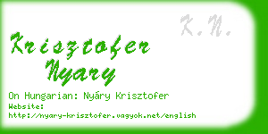 krisztofer nyary business card