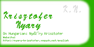 krisztofer nyary business card